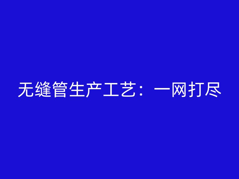 無縫管生產(chǎn)工藝:一網(wǎng)打盡