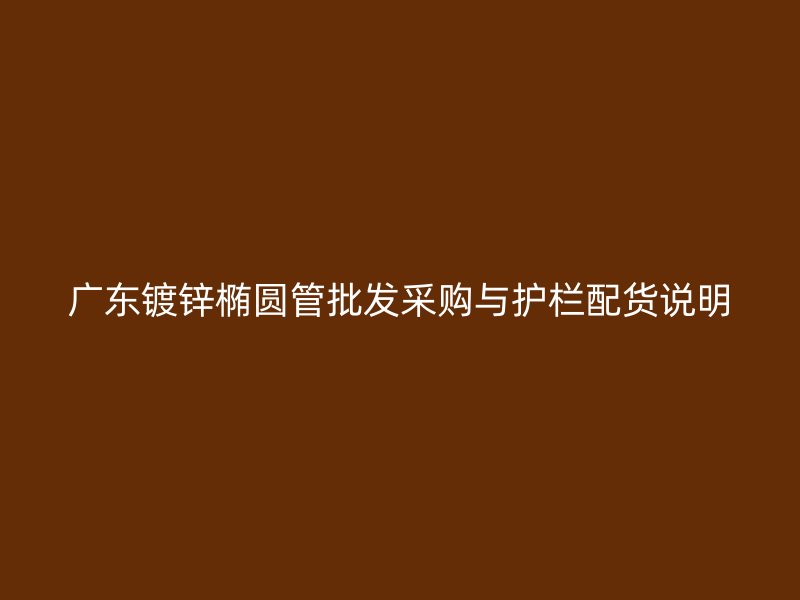 廣東鍍鋅橢圓管批發(fā)采購與護欄配貨說明