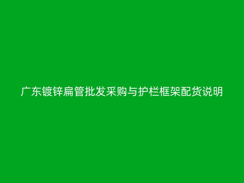 廣東鍍鋅扁管批發(fā)采購(gòu)與護(hù)欄框架配貨說明