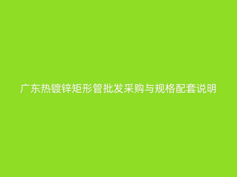 廣東熱鍍鋅矩形管批發(fā)采購與規(guī)格配套說明